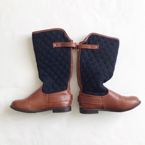 Tommy Hilfiger Andrea quilted riding boots EUC size 2 youth - Picture 4 of 10